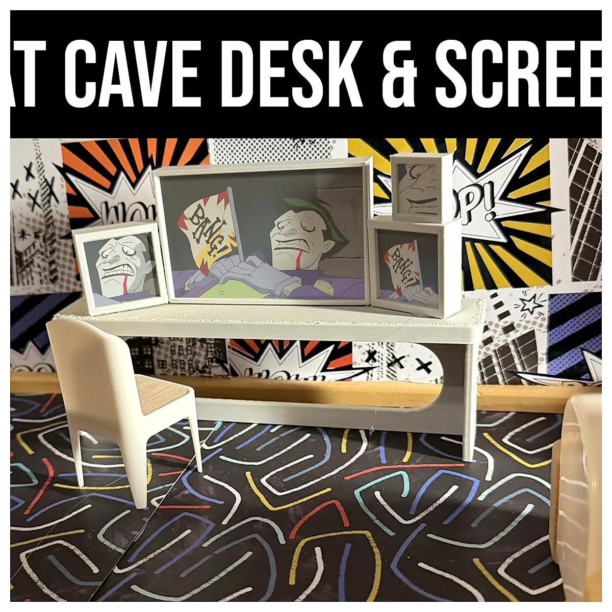 Bat Cave Desk Screen Stand Computer Stand Adjustable Height Desk Support Monitor Mount Ergonomic Support