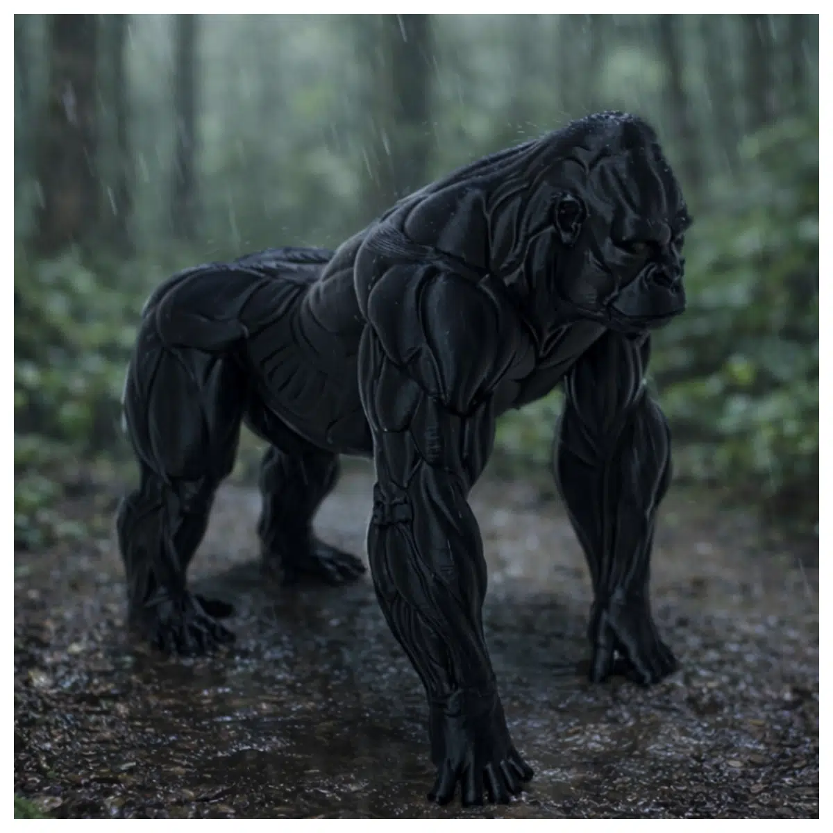 Realistic Gorilla Model Paintable ing Muscle Man Figure Art Toys Animal Sculpture Painting Supplies