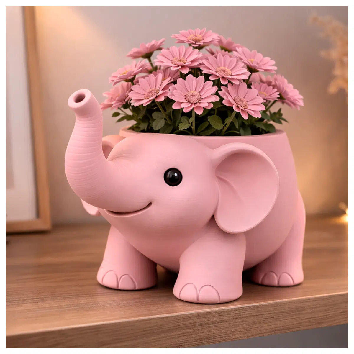 Cute Elephant Planter Ceramic Pot Decorative Planter Indoor Plants Flower Stand Potted Plant Greenery