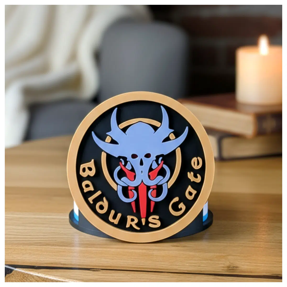 Eberron Rising 3 Coasters Desktop Decor Coffee Mats Tea Pads Non Slip Glass Table Decoration Accessories