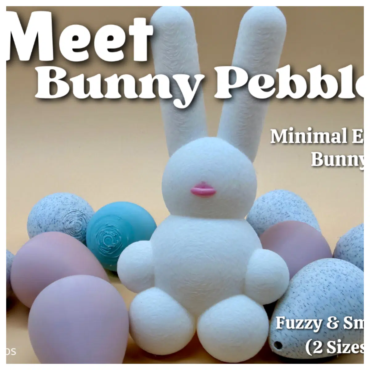 Rabbit Eggs Stone Simple Easter Bunny Decoration Pet Ornament Desktop Display Holiday Gift Rabbit Toy