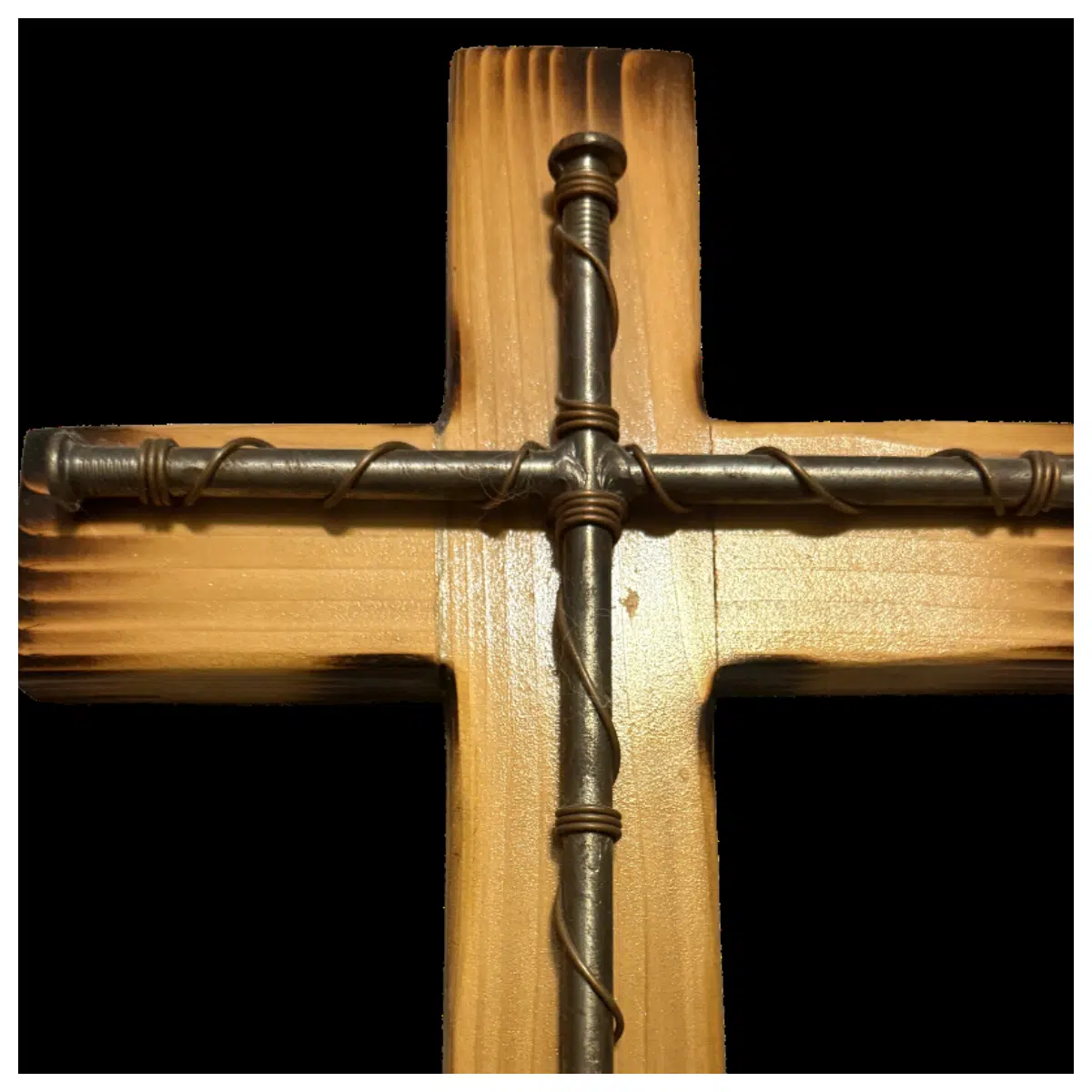 Country Style Cross Wall Hanging Wooden Woven Craft Decor Wall Art Ornament Traditional Culture Decoration