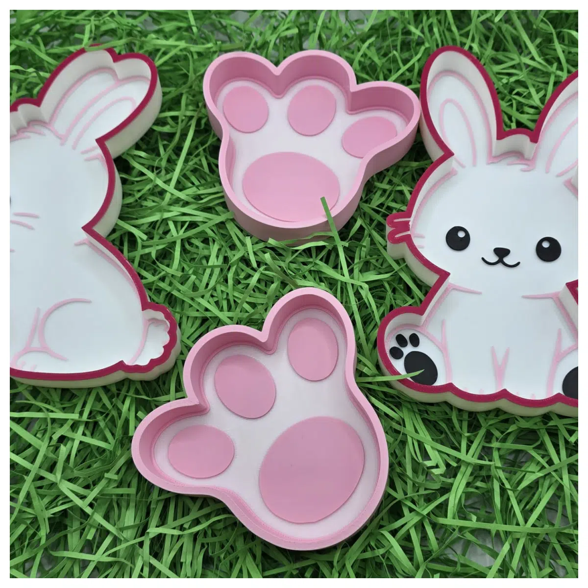 Easter Bunny Footprint Sensory Tray Montessori Toy Toddler Education Learning Supplies Kids Gift Explore Play