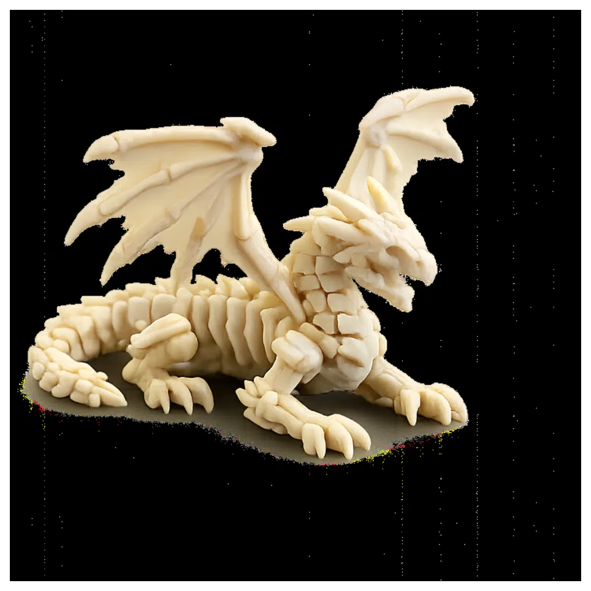 Winged Mini Dragon Skeleton Model Easy FDM Print 3D Printing Toy Collectible Dragon Parts Accessory