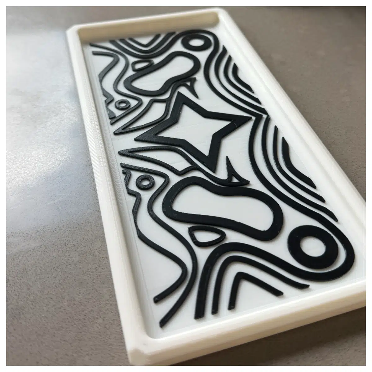 Designer Serving Tray Black Star Creative Dinner Plate Ceramic Dish Kitchenware Black Star Dots Table Decoration Suitable for Various Scenarios