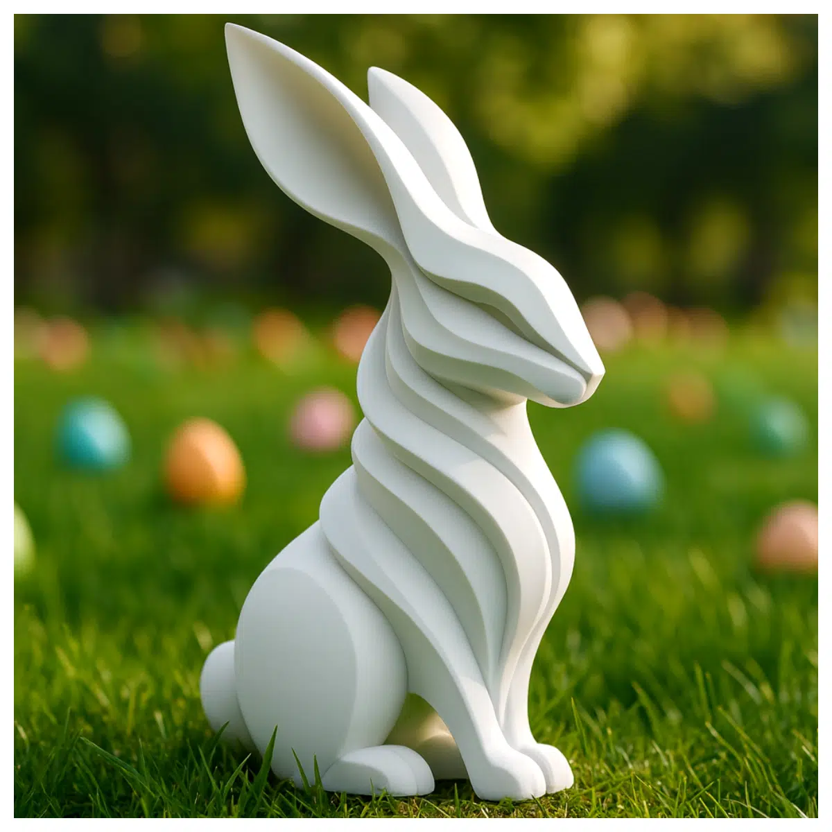 Modern Easter Rabbit Sculpture Festive Decoration Creative Figurine Easter Gift Rabbit Art Statue