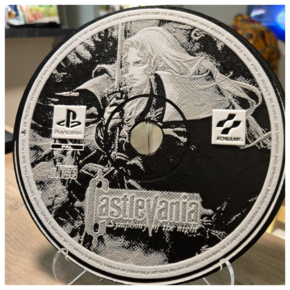 Castlevania Symphony of the Night PS1 Disc Art Collectible Artwork Game Decor Console Accessory