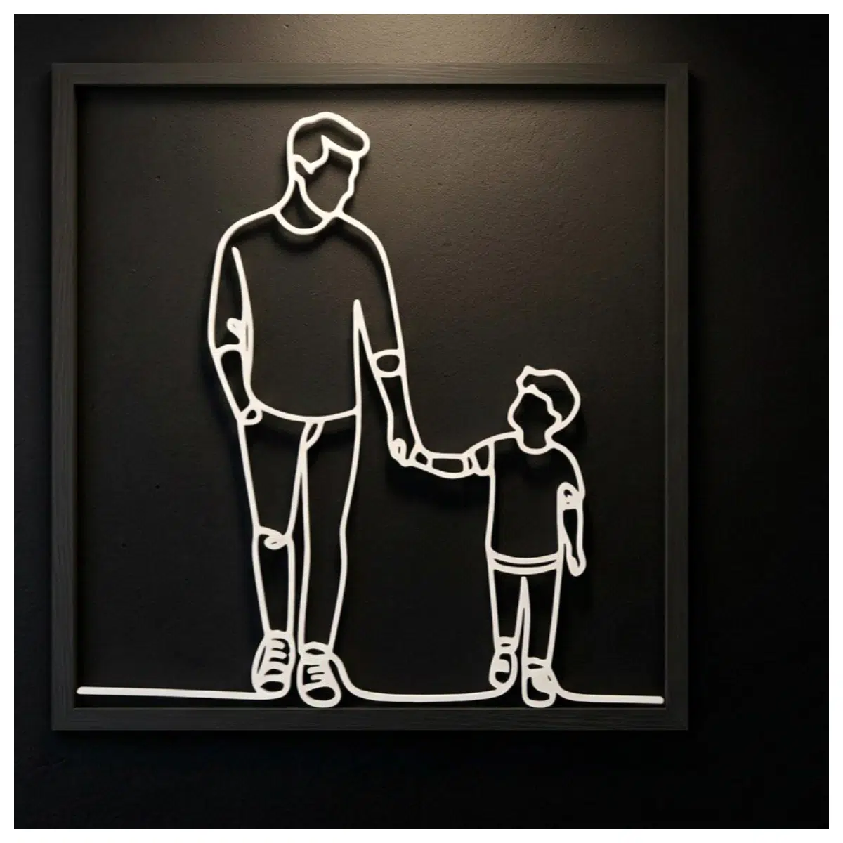 Parent Child Silhouette Art Family Portrait Cutout Wall Decor Gift Idea Silhouette Template Kids Room Decoration
