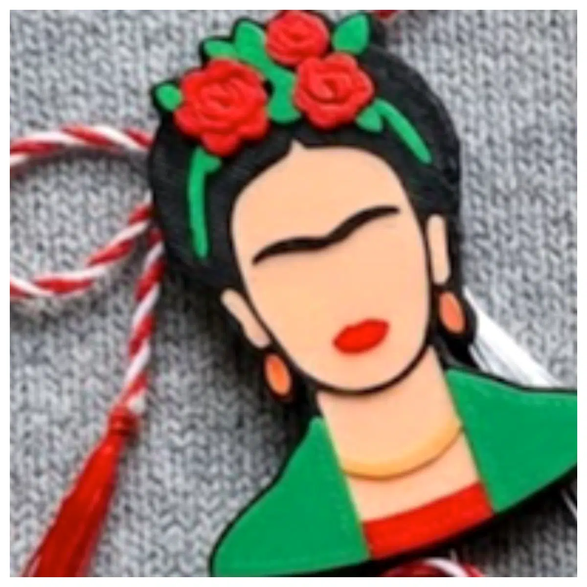 Frida Kahlo Portrait Keychain Art Charm Collectors Art Lovers