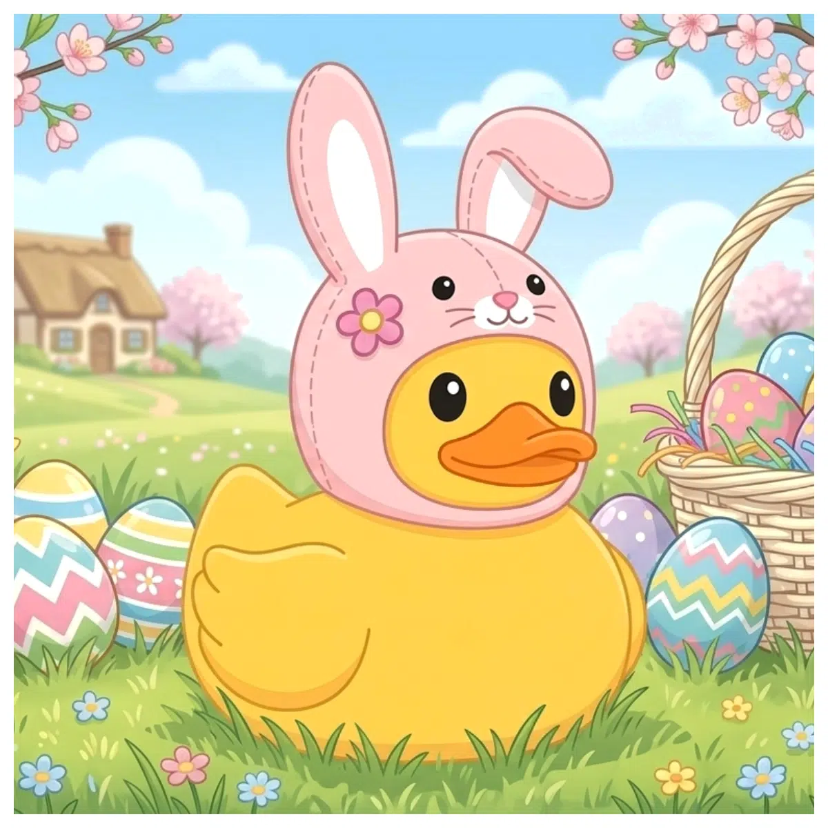 Easter Duck Toy Holiday Gift Kids Educational Games Easter Decoration Duck Model Baby Toy