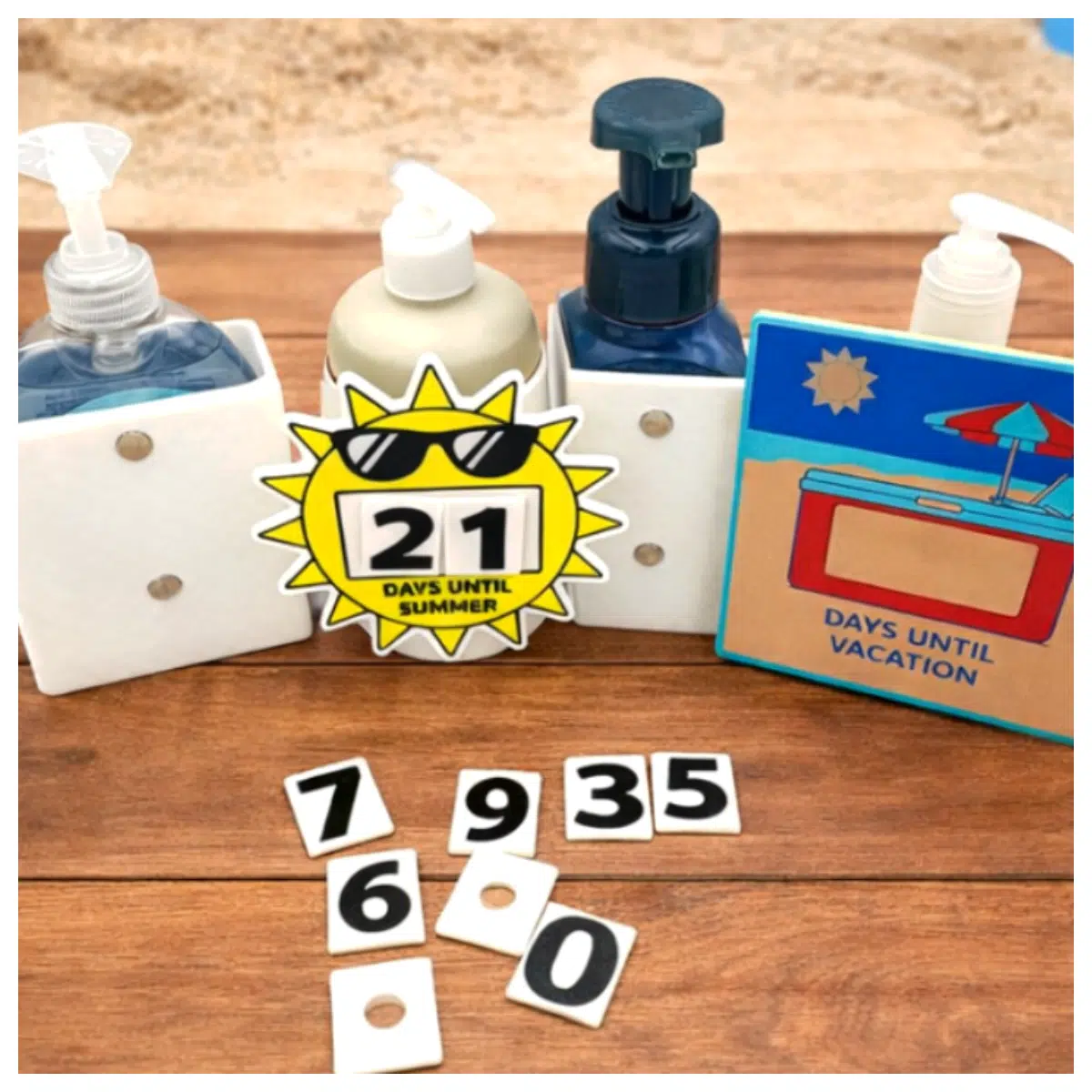 Summer Countdown Magnetic Calendar Holiday Planning Reminder Travel Souvenir Festival Decoration Time Tracker