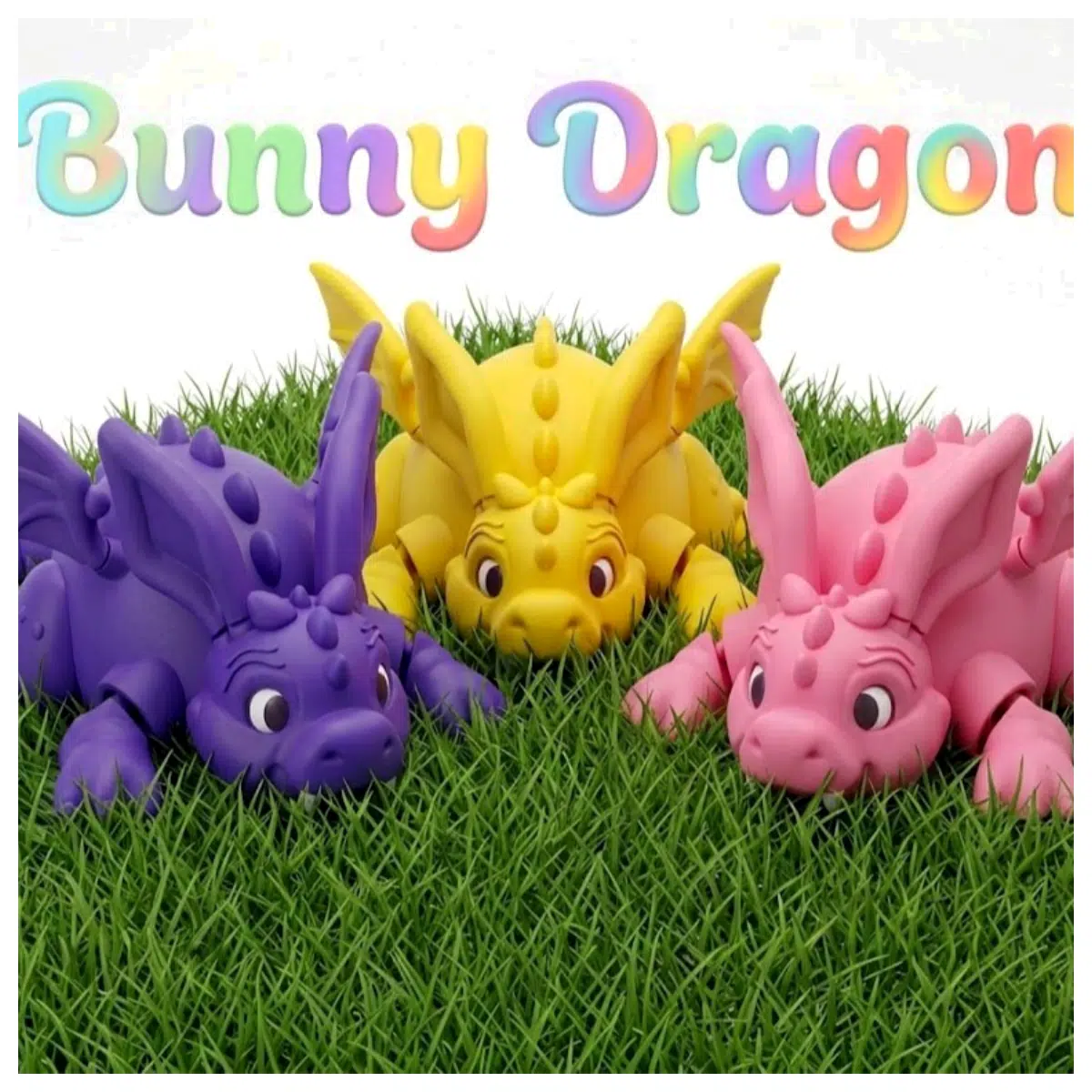 Resurrection Bunny Dragon Toy Movable Joint Figure Active Kids Easter Decoration Easter Gift Rabbit Model