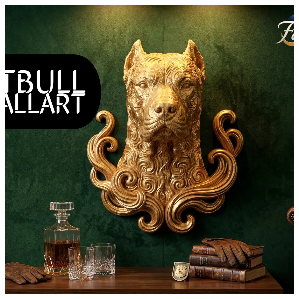 American Bully Wall Art Pet Decor Home Wall Art Dog Theme Canvas Dog Food Display Pet Photography Prints