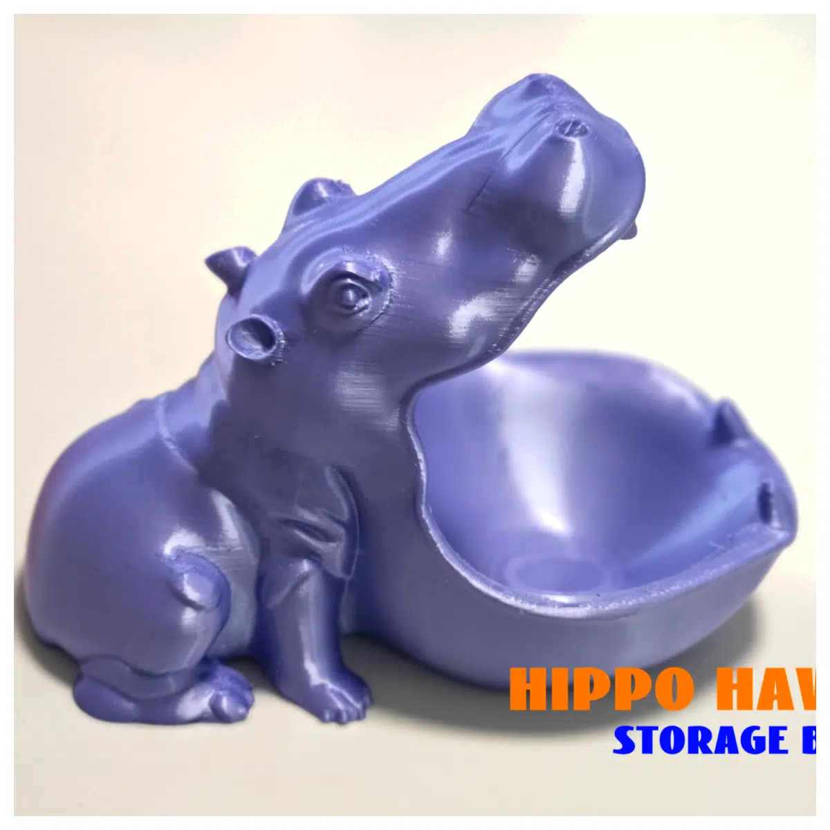 Hippo Toy Bowl Miniature Hippo Model Small Animal Home Decor Easy Print Support Cute Hippo Nest
