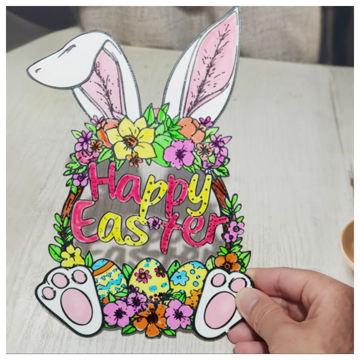 Easter Bunny Placemats Holiday Decor Party Supplies Decorations Bunny Theme Easter Gift Decorative Cards