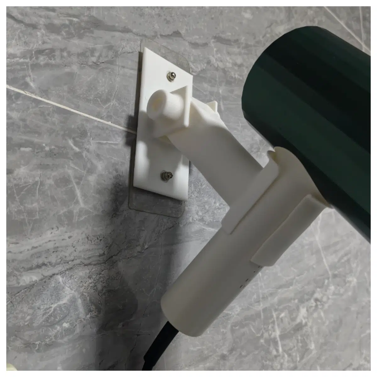 Hair Dryer Wall Mount Holder Adjustable Angle Saves Hand Holding Bathroom Wall Mounted Hair Dryer Storage Rack