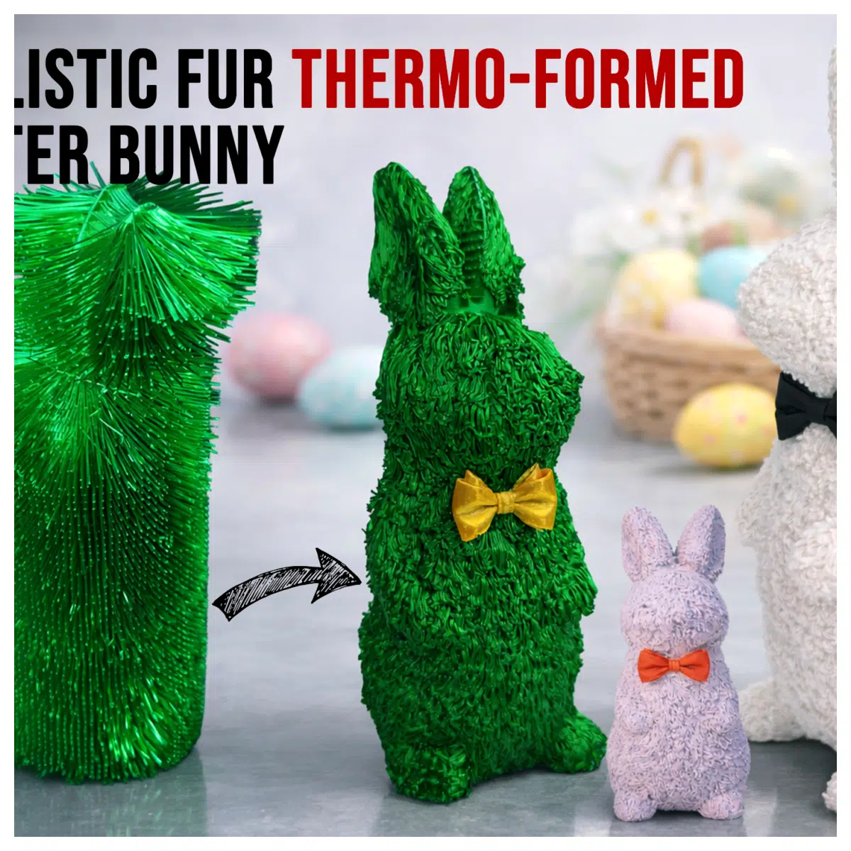 Hot Molded Realistic Fluffy Resurrection Bunny Toy Authentic Easter Decoration Kids Gift Festive Surprise