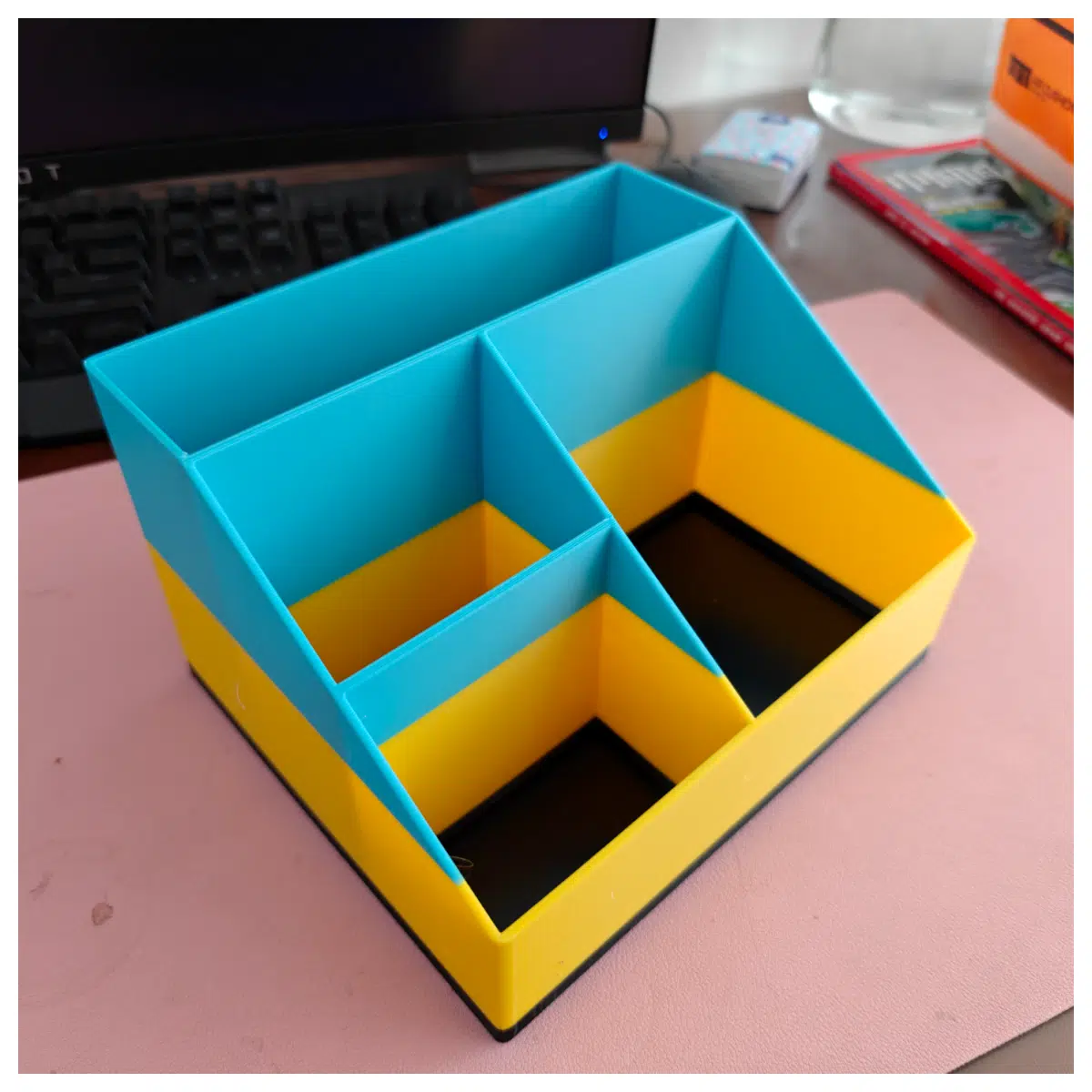 Desktop Storage Box Office Organizer Computer Desk Storage Messy Item Storage Multi Compartment Organizer Desktop Storage Solutions