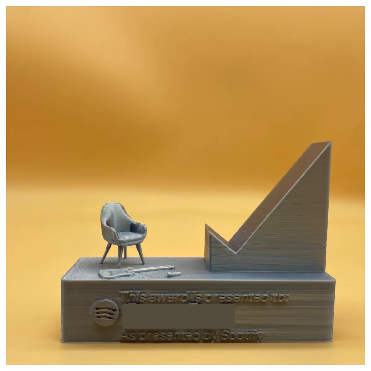 Spotify Award Plaque Music Collector s Item Music Award Recognition Gift Certificate Decoration Sound Awards