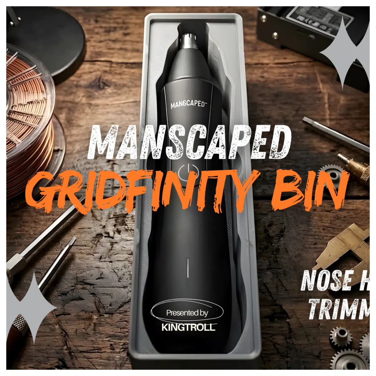 Manscaped Beard Trimmer Gridfinity Organizer Box 1x35 Desktop Storage Solutions EDC Organizer Parts Storage