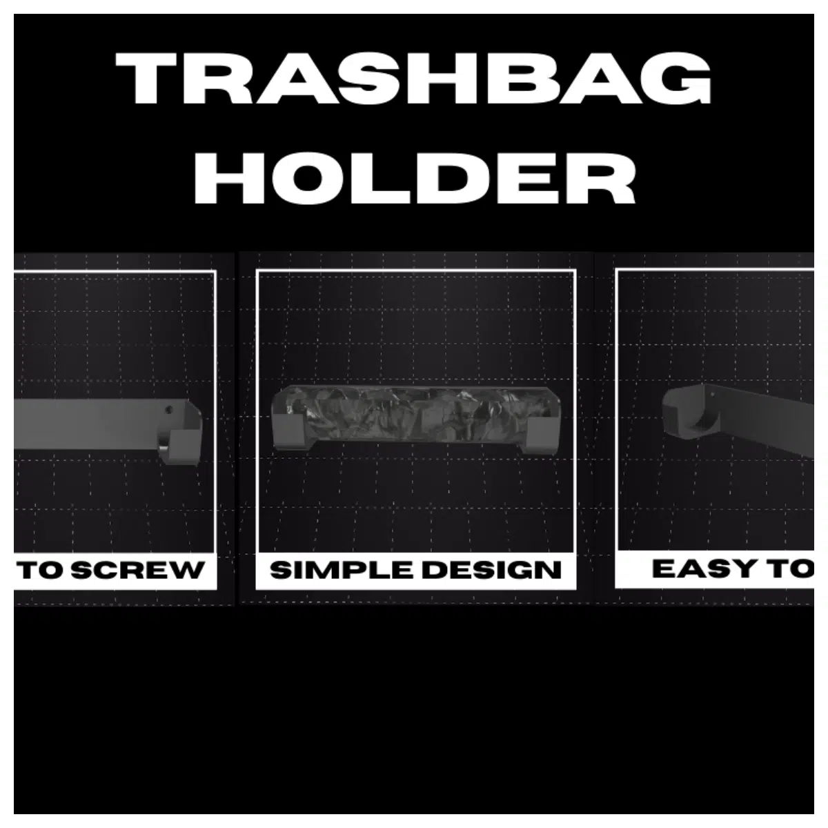 Trash Bag Holder Automatic Rotating Bin Support 50mm RS-550 12V Fixer Suitable for Various Bins