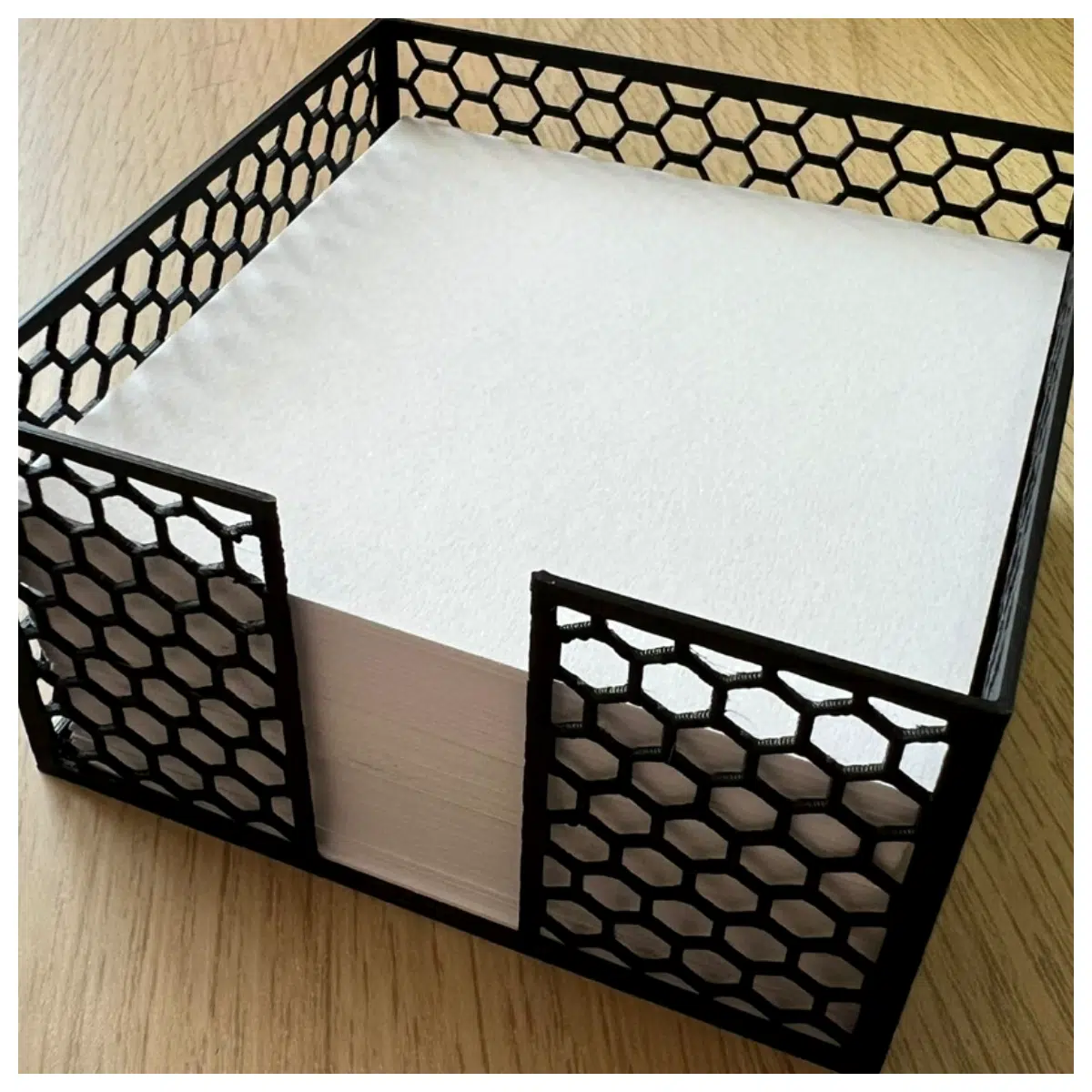 Small Notepaper Tray 80x80 Desktop Organizer Office Supplies Document Holder Paper Clip Stand