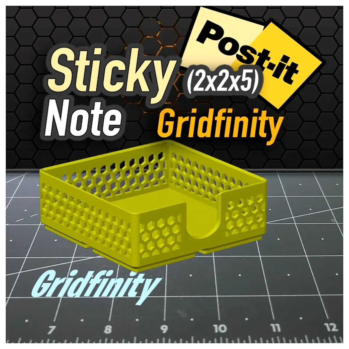 Hexagonal Sticky Notes Grid 2x2x5 Desk Organizer Drawing Craft Planning Productivity