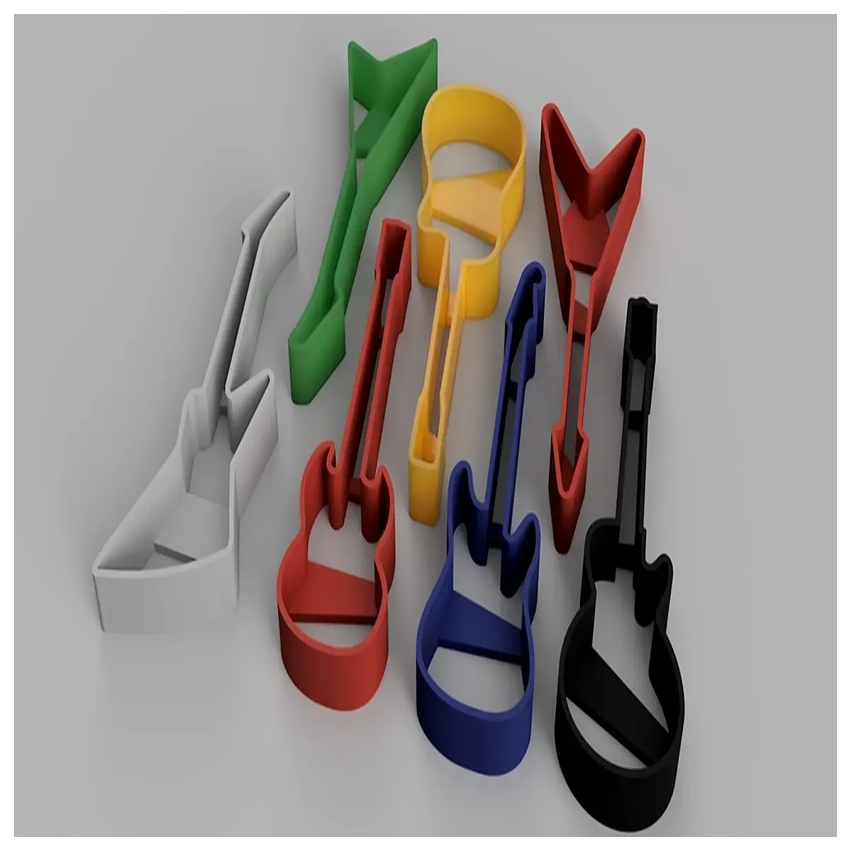 Guitar Shaped Cookie Cutter Fun Baking Tool DIY Cookies Cake Decoration Cookie Cutter Kids Toy Holiday Gift
