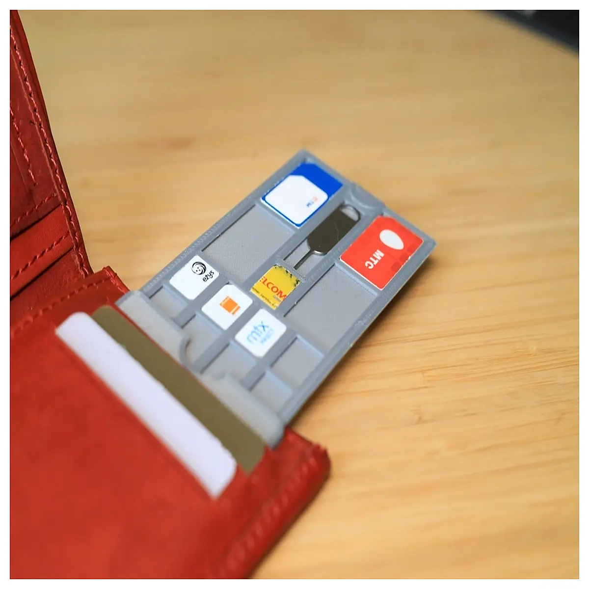SIM Card Holder Phone Card Slot Mobile Card Case Phone Accessory Mobile Card Stand Compatible with Most Phones