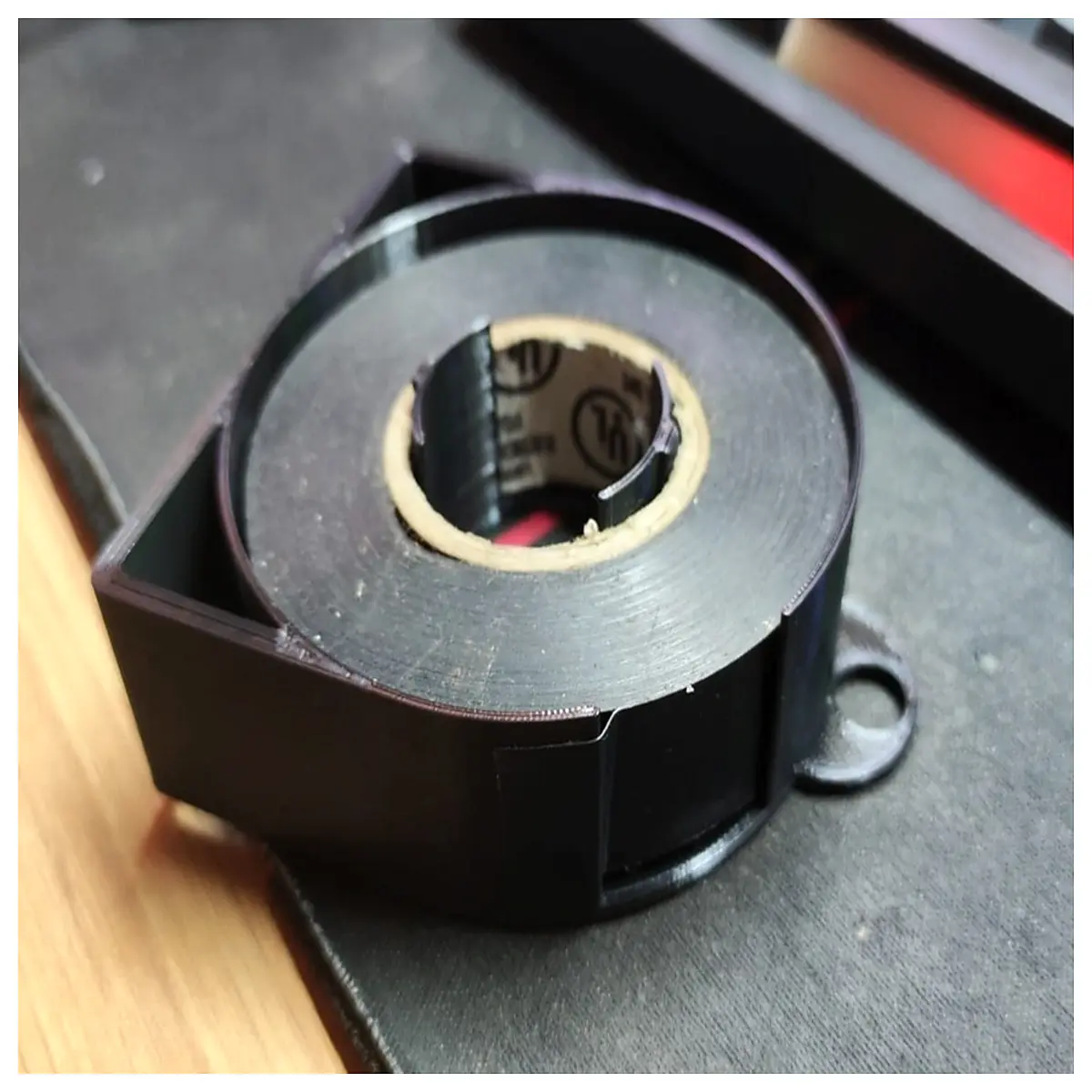 insulated electrical tape dispenser holder roll organizer for vinyl rubber duct masking tape storage tool belt clip