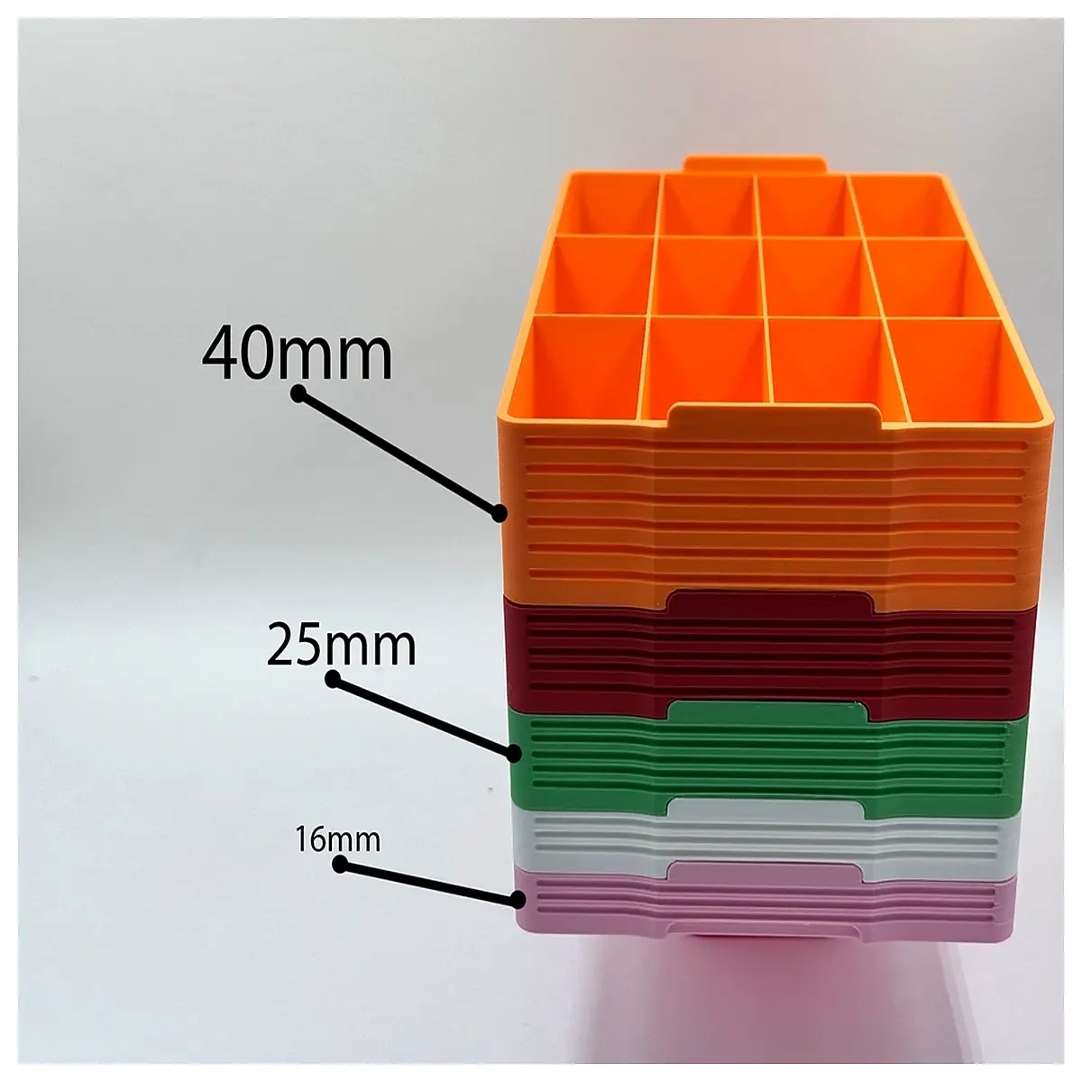 Small Items Organizer 40mm Height Desktop Storage Box Mini Storage Solution for Clutter Control