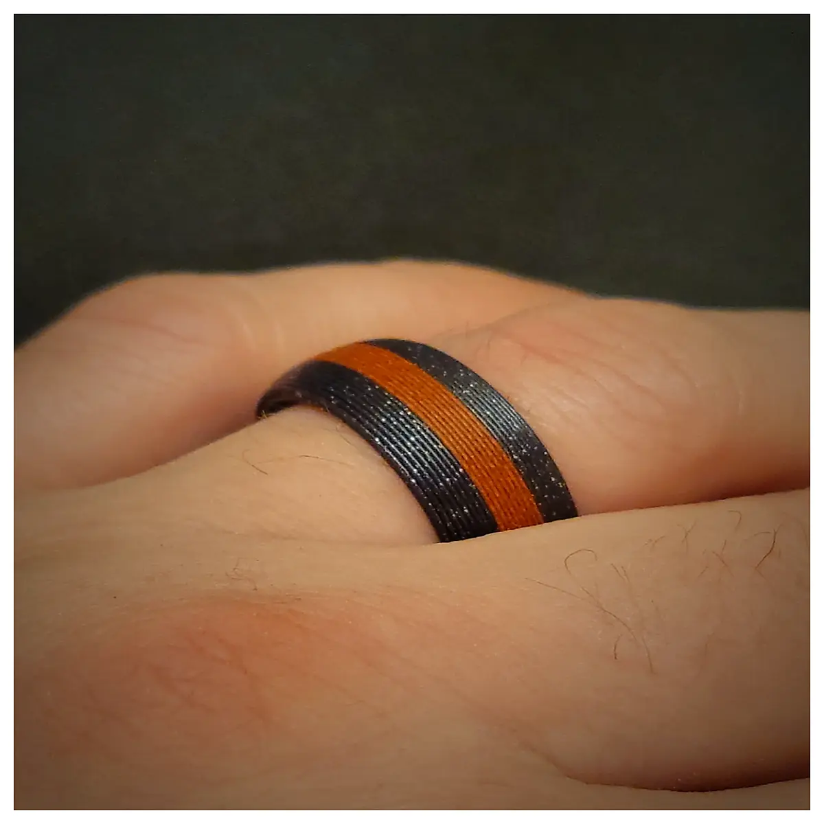Men s Dome Ring 8 Two Tone Adjustable Step File Ring Accessories Ring Jewelry