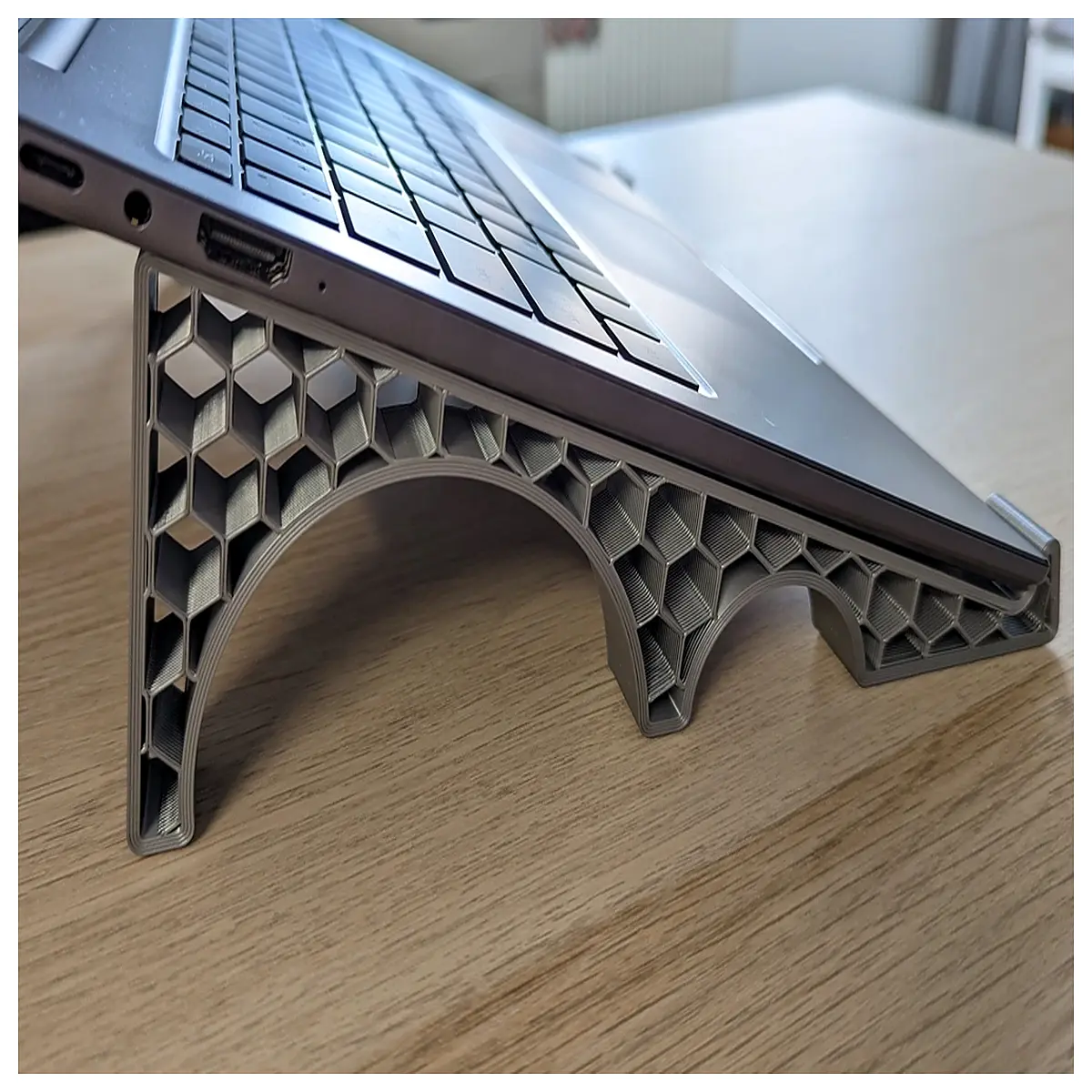 ergonomic laptop riser for desk adjustable aluminum cooling pad holder for pro air portable travel