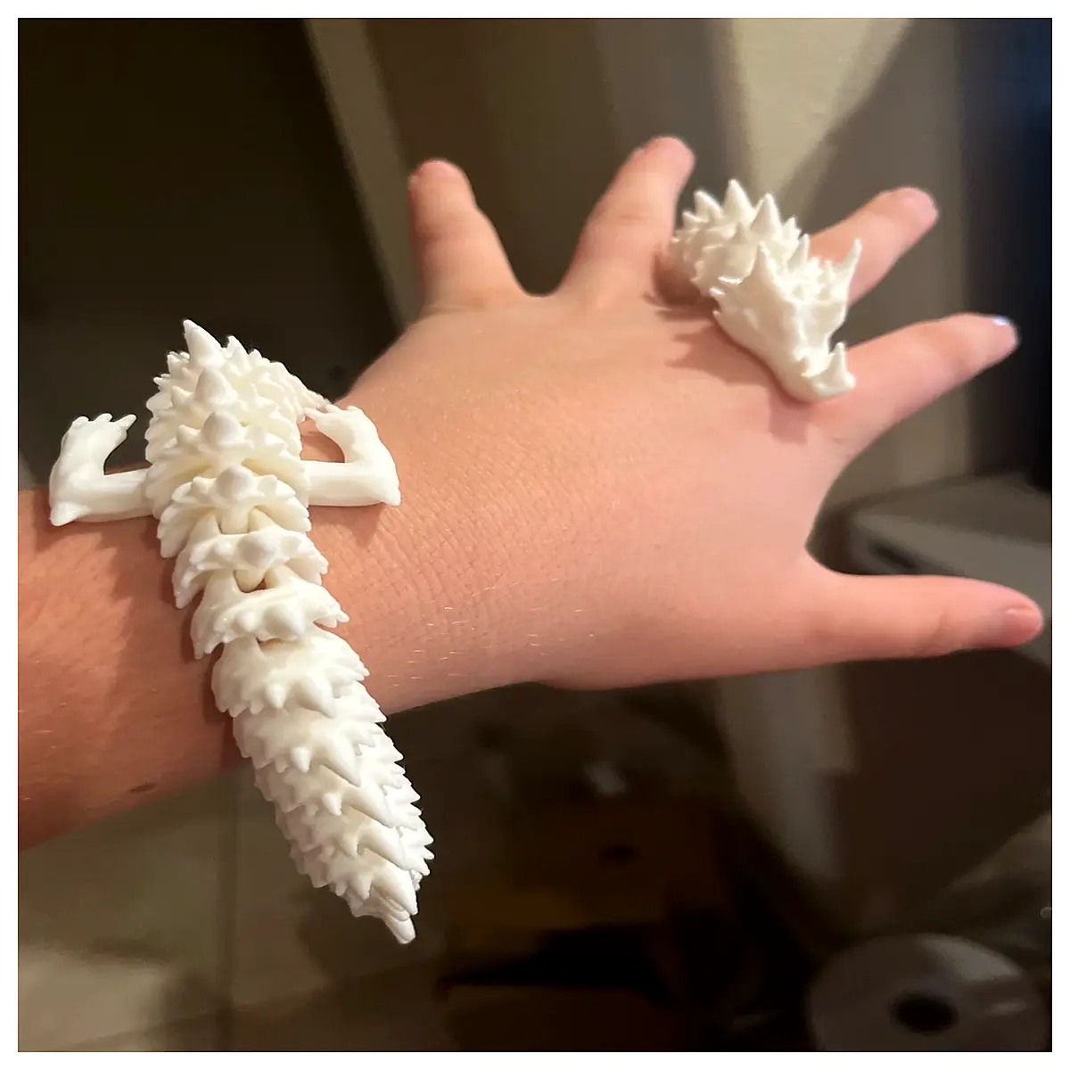 Thorned Joint Dragon Model 3D Printed Dragon Skeleton Model Parts Dinosaur Collection Assembly Model Set