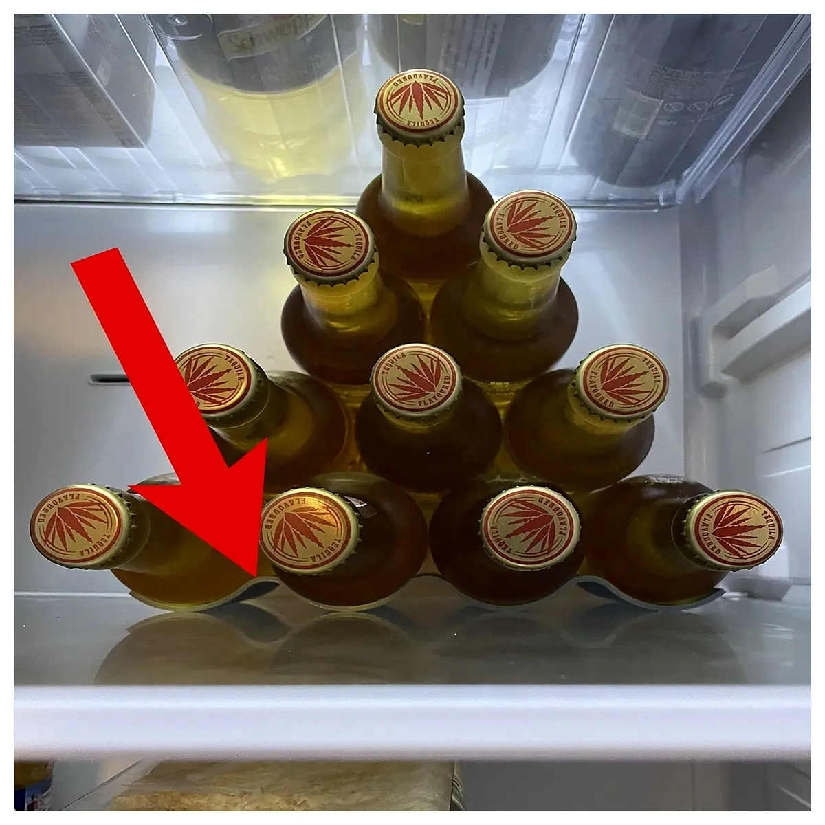 Beer Bottle Can Organizer Fridge Shelf Beer Bottle Holder Fridge Wall Mount Beer Rack Storage Shelf Kitchen Organizer