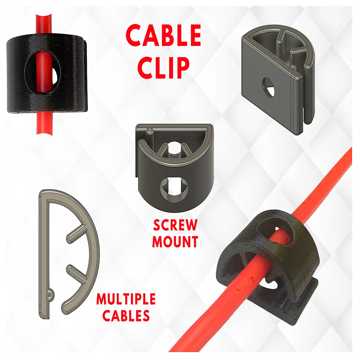 cable clamp screw mount duty wire management bracket for wall panel industrial equipment