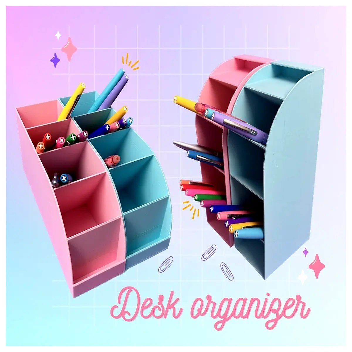 Multi Function Pen Holder Desk Stand Office Study Writing Accessory Portable Pen Caddy Holder Pen Stand