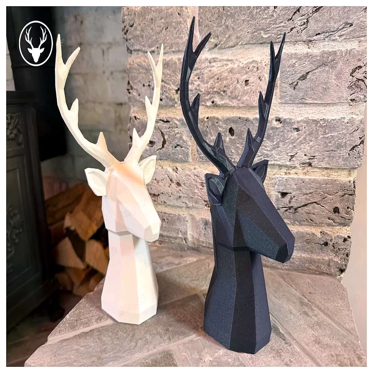 mythical deer head wall decor rustic antler home accents boho living room art nature inspired sculpture