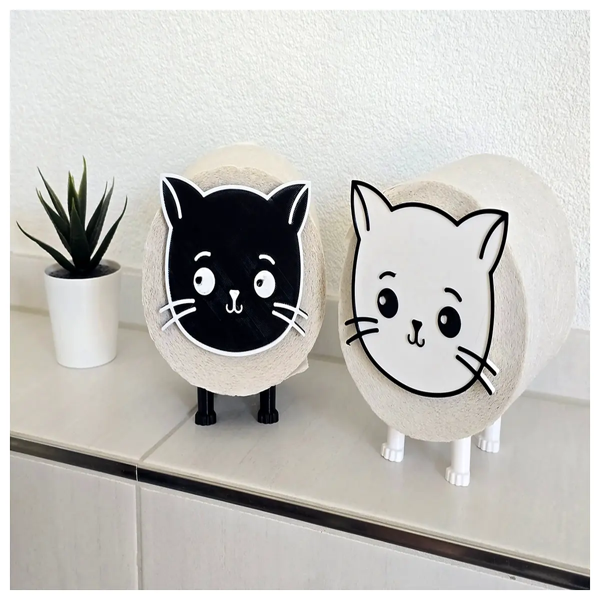 Cat Print Toilet Paper Novelty Bathroom Decor Cute Roll Holder Toy Toilet Paper Accessories
