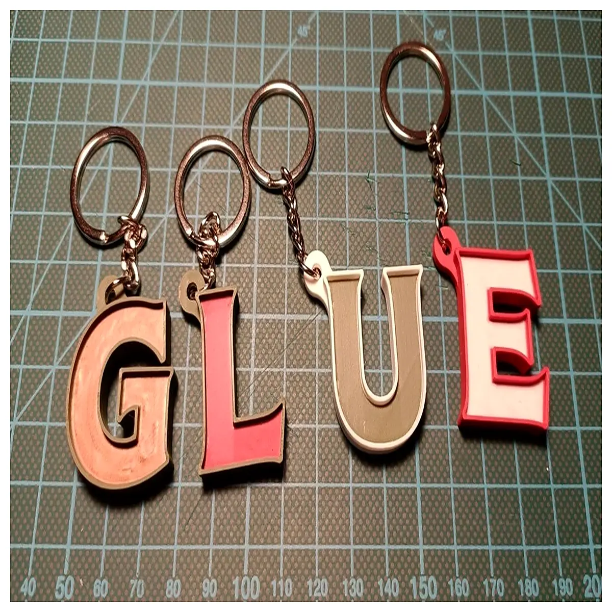 alphabet keychain set collectible letters metal bag charm personalized name initial friends