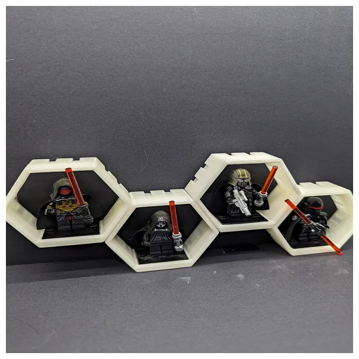 hexagon wall shelf organizer for action figures collectibles rack mini character storage hook
