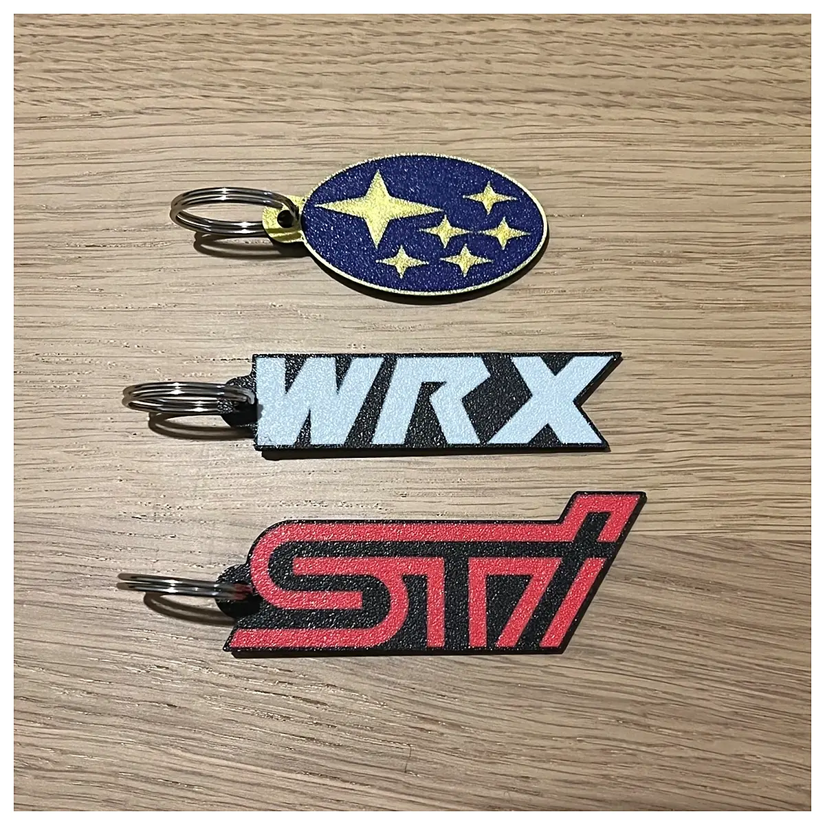 WRX STI Keyring Car Decoration Collectible Auto Accessory Owner Gift Sport Car Keychain