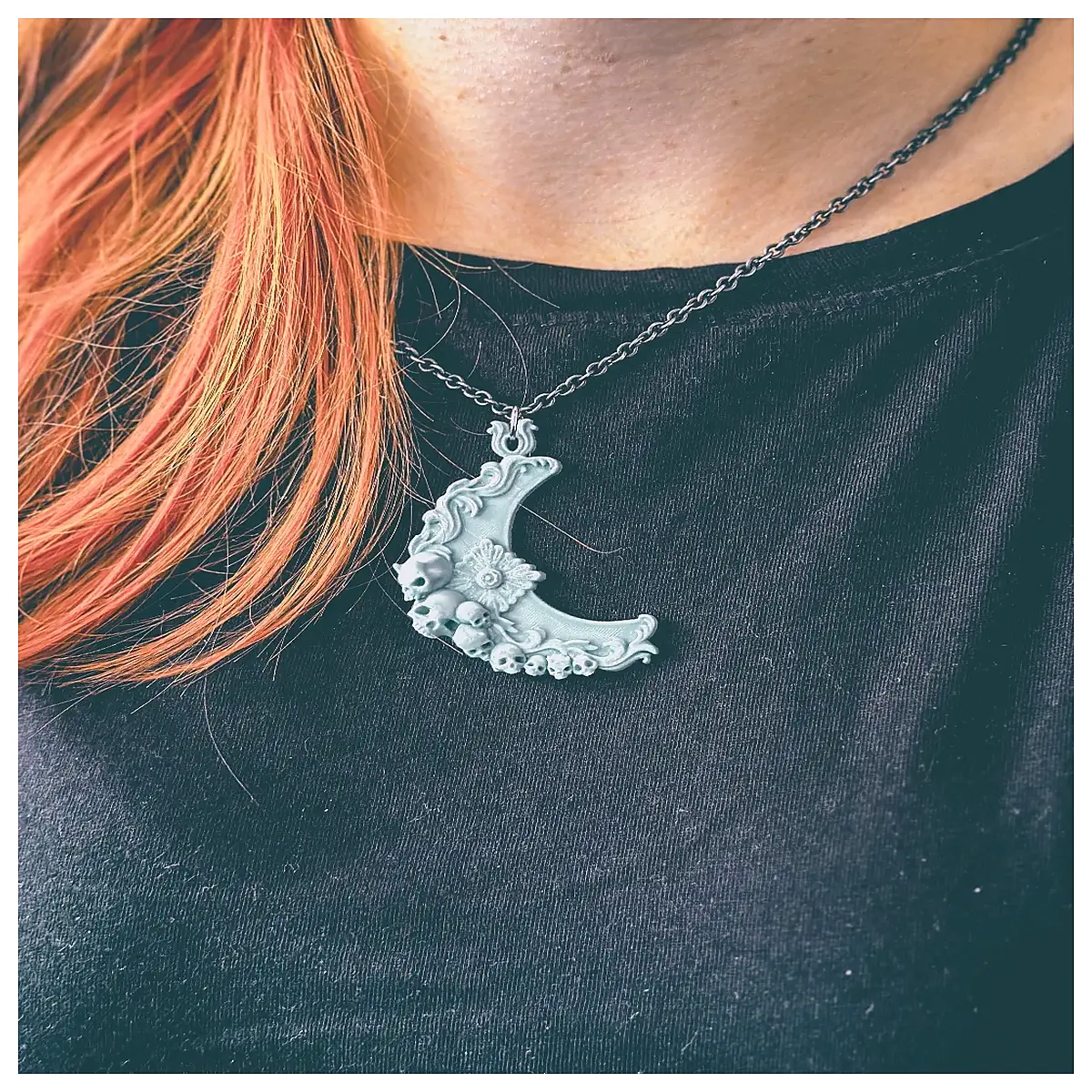 Gothic Moon Pendant Necklace Women s Black Cross Silver Jewelry Choker Gothic Style Accessory Romantic Vintage Pendant