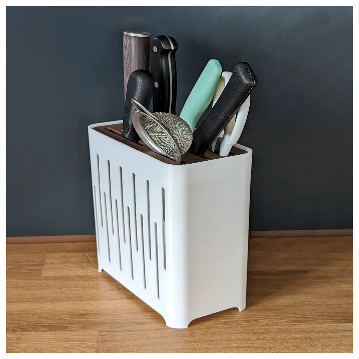 modular block organizer stackable magnetic wood counter top storage