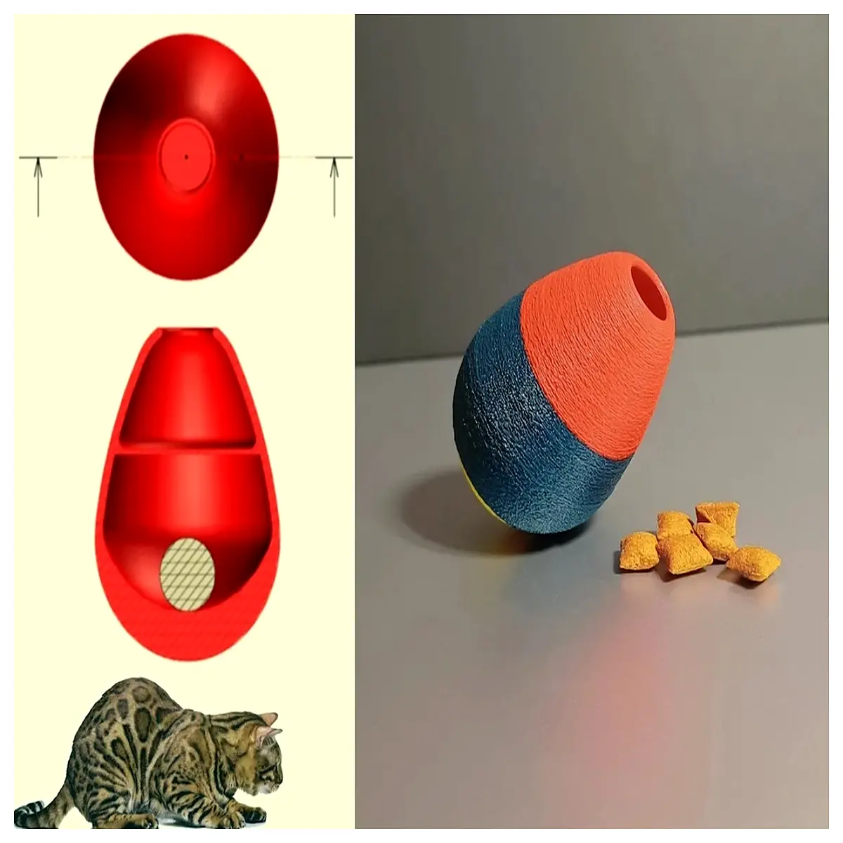 Rolling Treat Ball Cat Toy Interactive Cat Puzzle Cat Training Treats Cat Playtime Accessories Cat Toy Parts