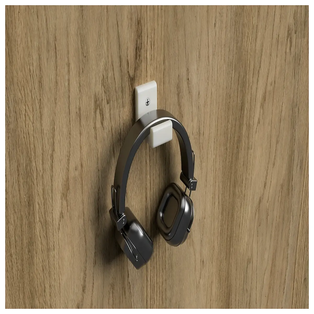 wall mounted headphone holder rack for gaming headset organizer storage hook simple minimalist design