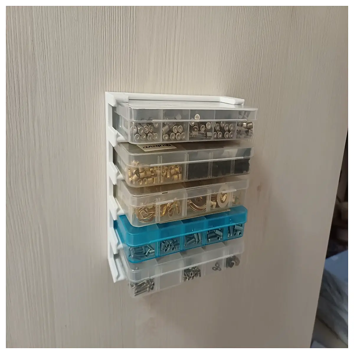 wall mounted parts organizer bins small hardware storage box pegboard compatible tool chest accessories