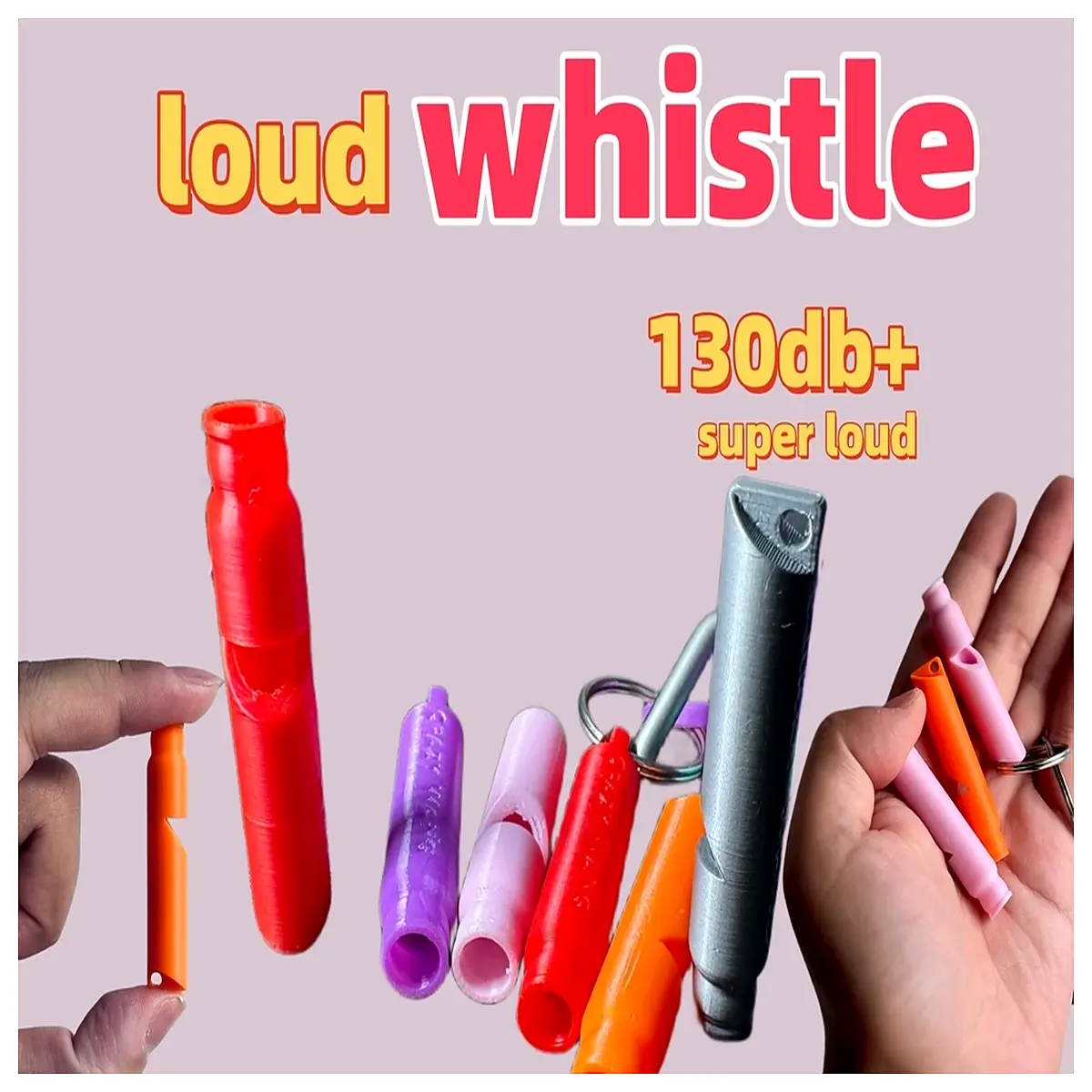 Survival Whistle Emergency Signal Outdoor Survival Whistle Keyring Loud Alert Emergency Signaling Device