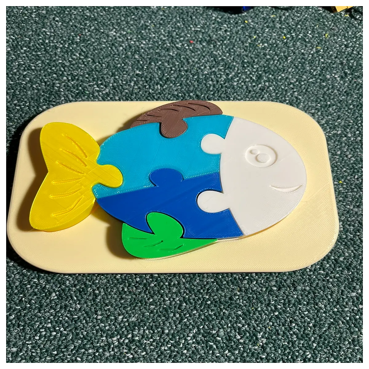 Kids Jigsaw Puzzle Fish Theme Toddler Learning Educational Toy Children Early Learning Puzzle Game