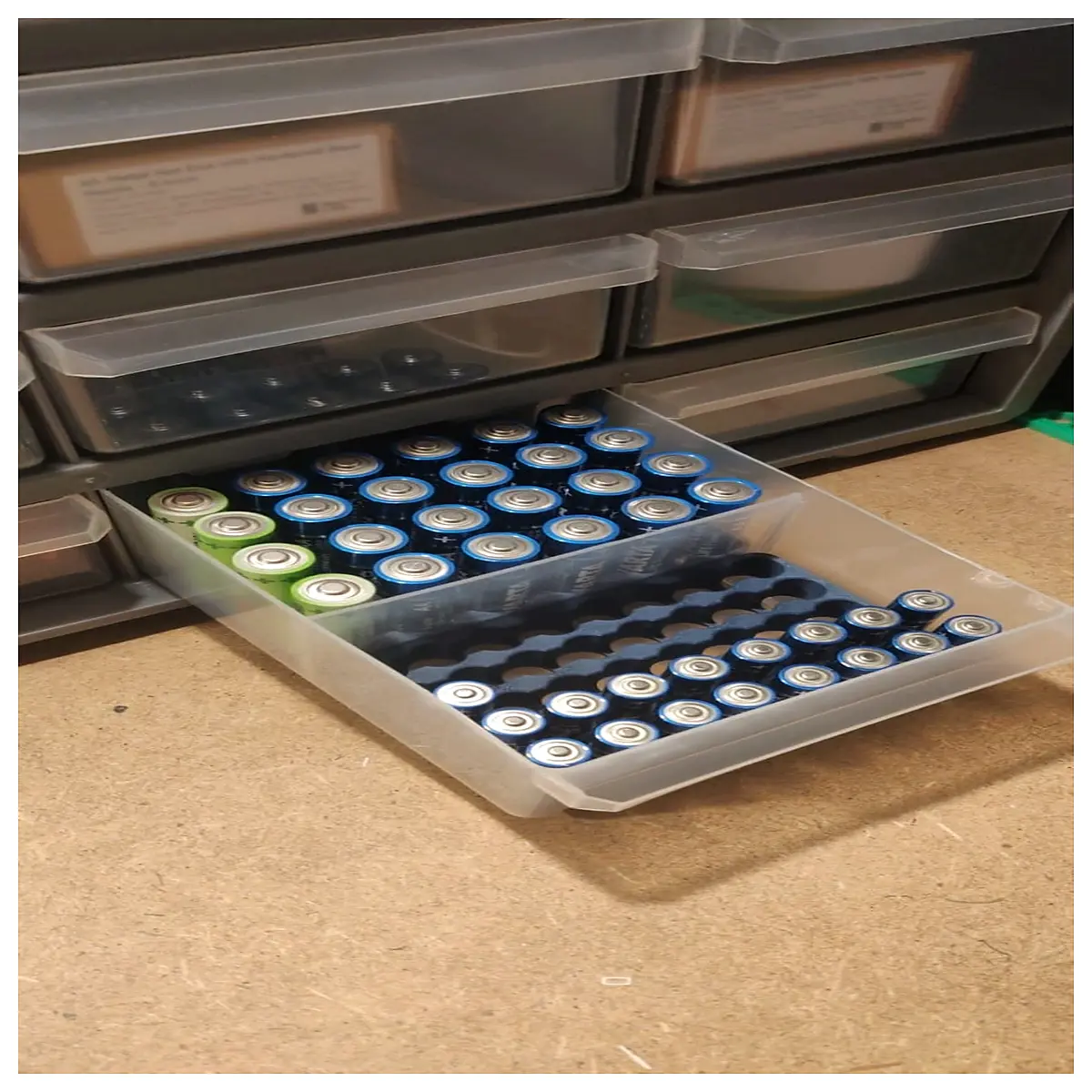 AAAA Battery Box Desktop Organizer Drawer Battery Storage Case Electronic Device Accessory Battery Holder Box